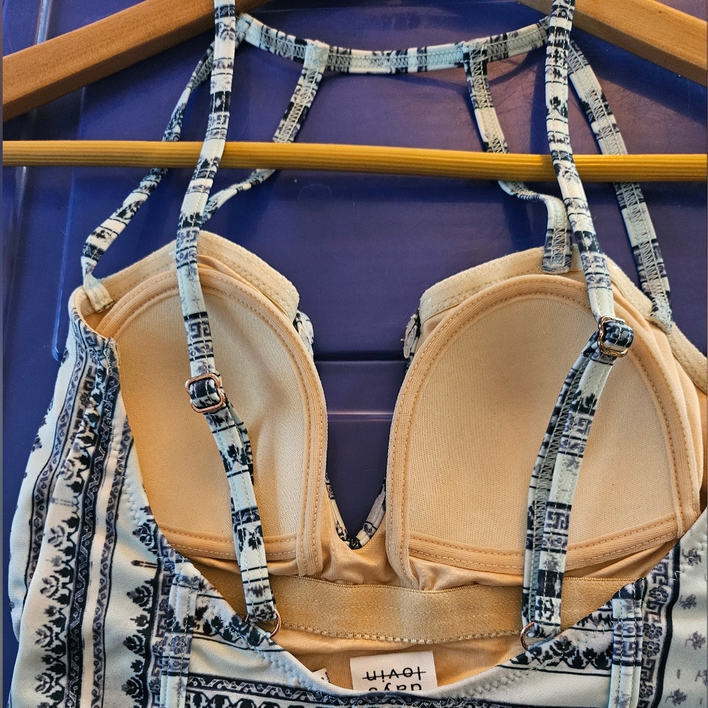 NWT Somedays Lovin Women's Blue and White One Piece Swimsuit Size XS - Picture 7 of 9